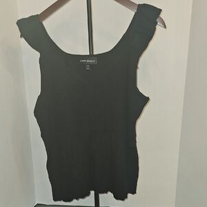 Lane Bryant Classic Knit Black Tank Top